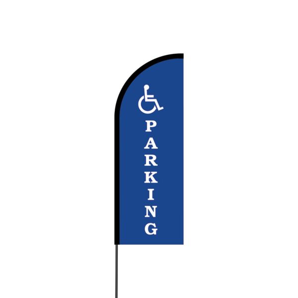Handicap Parking Flex Banner Flag - 11ft Thumbnail