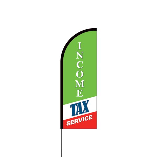 Income Tax Services Flex Banner Flag - 11ft Thumbnail