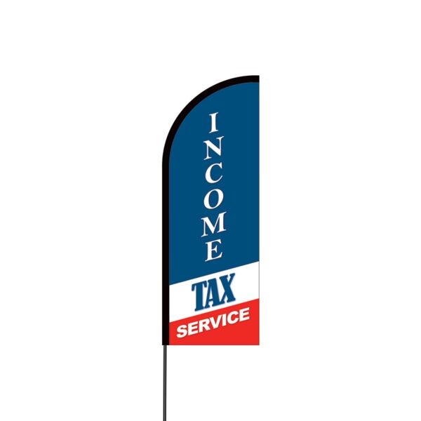 Income Tax Services Flex Banner Flag - 11ft Thumbnail