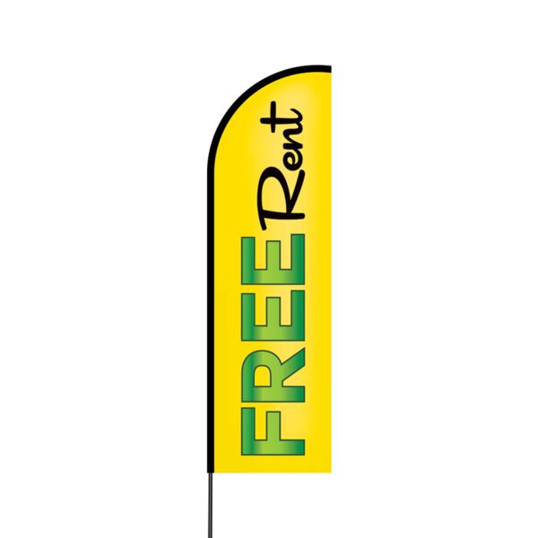 Free Rent Flex Banner Flag - 14 (Single Sided) Thumbnail