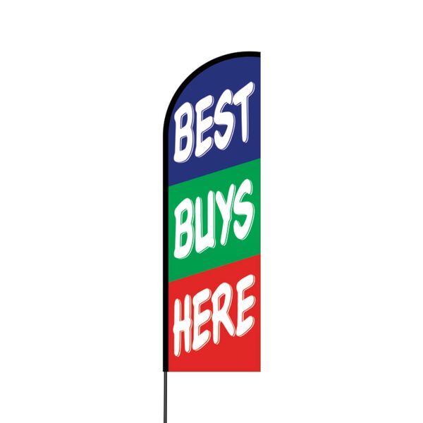 Best Buys Here Flex Banner Flag - 14 (Single Sided) Thumbnail