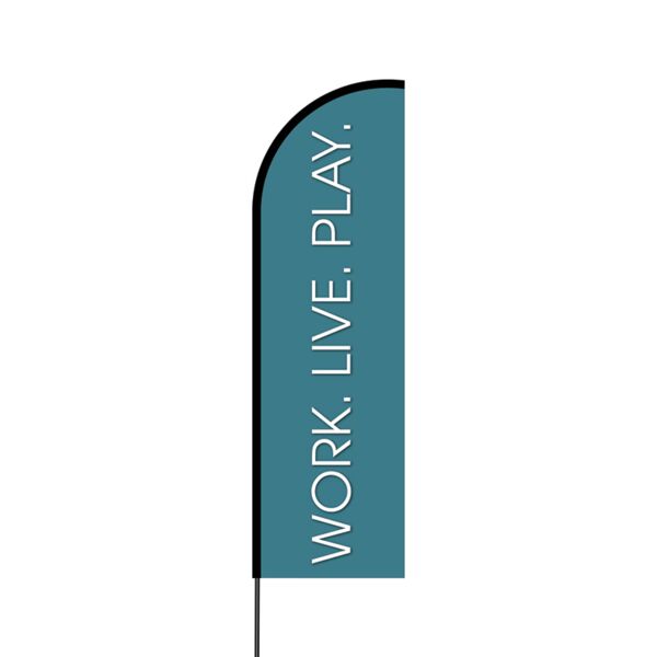 Work Live Play Flex Banner Flag - 14 (Single Sided) Thumbnail