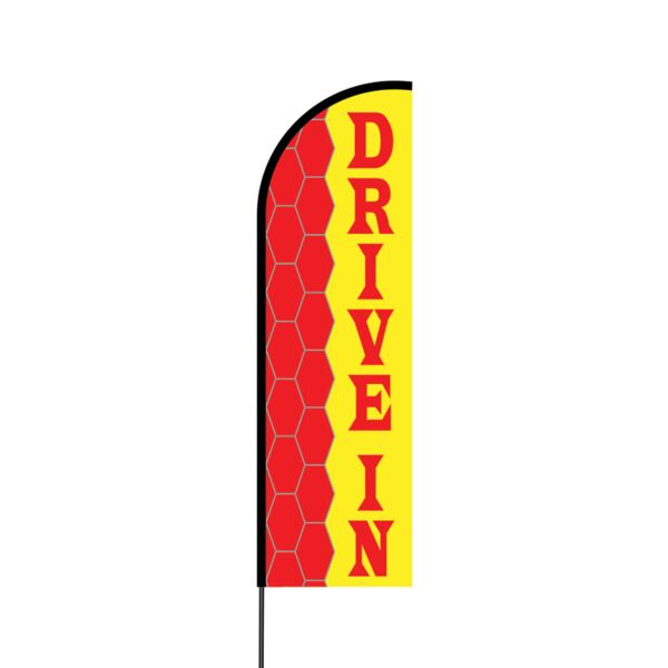 Drive In Flex Banner Flag - 14 (Single Sided) Thumbnail