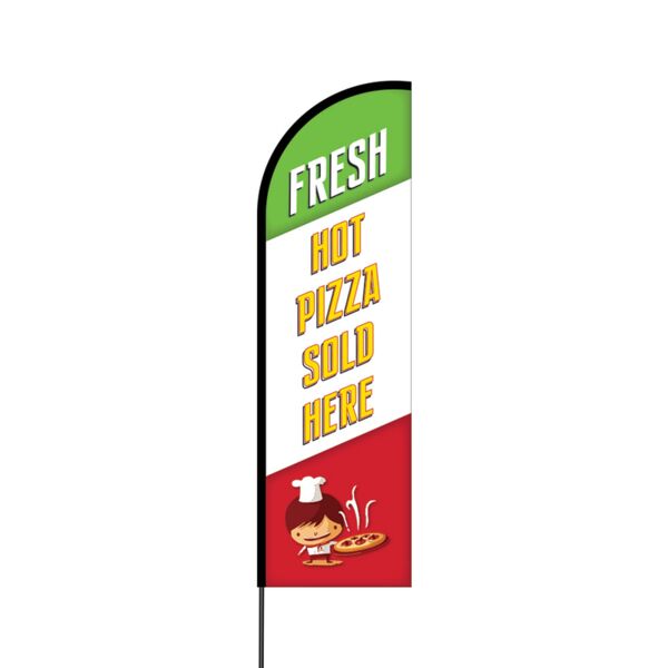 Pizza Flex Banner Flag - 14 (Single Sided) Thumbnail