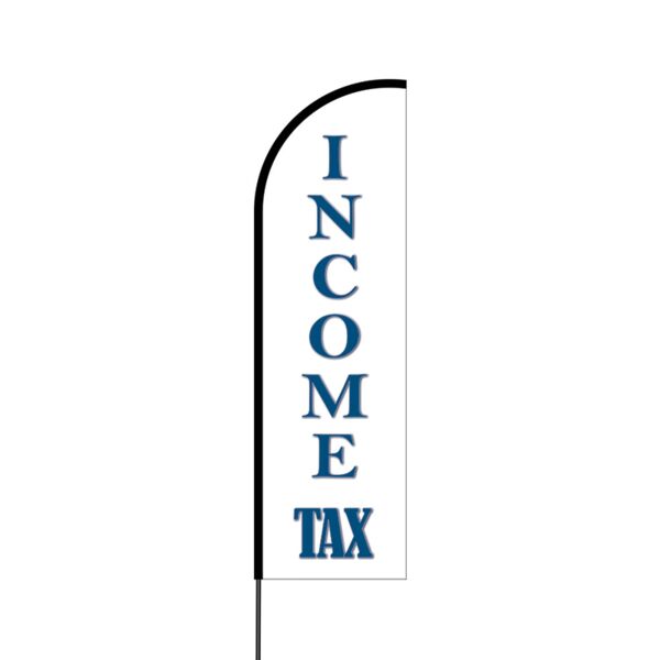 Income Tax Flex Banner Flag - 14 (Single Sided) Thumbnail