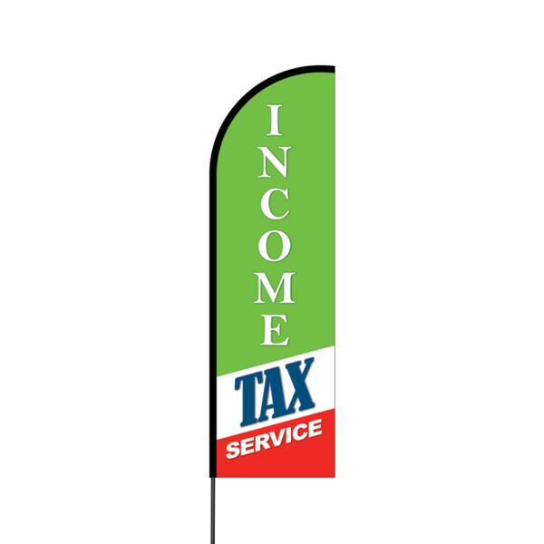 Income Tax Service Flex Banner Flag - 14 (Single Sided) Thumbnail