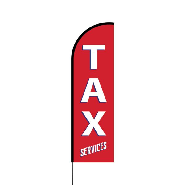 Tax Services Flex Banner Flag - 14 (Single Sided) Thumbnail
