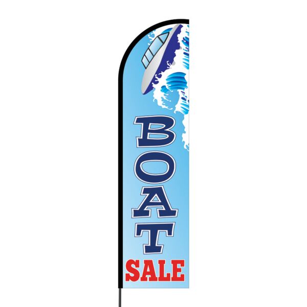 Boat Sale Flex Banner Flag - 16ft (Single Sided) Thumbnail
