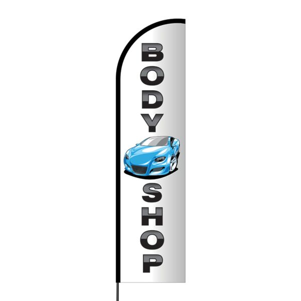 Body Shop Flex Banner Flag - 16ft (Single Sided) Thumbnail