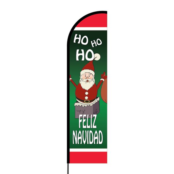 Feliz Navidad Flex Banner Flag - 16ft (Single Sided) Thumbnail