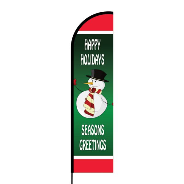 Happy Holidays Flex Banner Flag - 16ft (Single Sided) Thumbnail