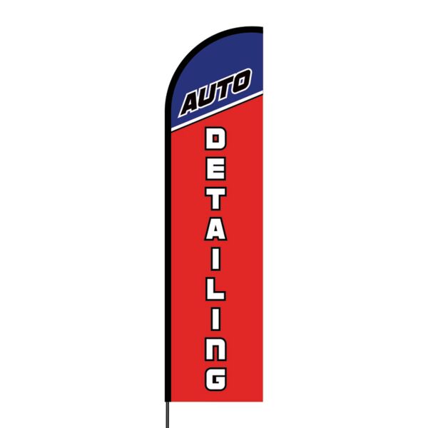 Auto Detailing Flex Banner Flag - 16ft (Single Sided) Thumbnail