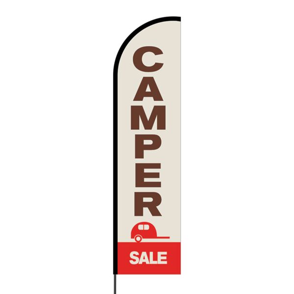 Camper Sale Flex Banner Flag - 16ft (Single Sided) Thumbnail