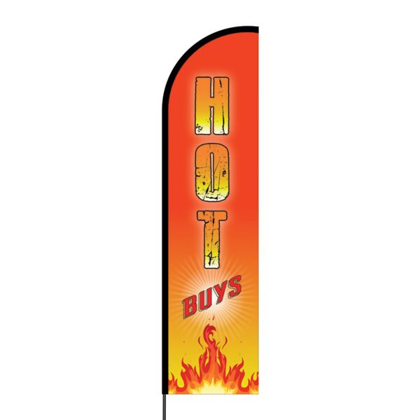 Hot Buys Flex Banner Flag - 16ft (Single Sided) Thumbnail