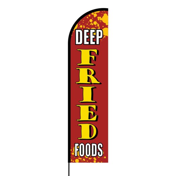 Deep Fried Foods Flex Banner Flag - 16ft (Single Sided) Thumbnail