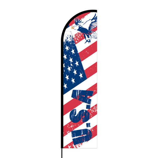 USA Flex Banner Flag - 16ft (Single Sided) Thumbnail