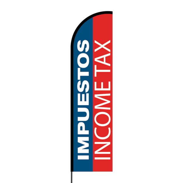 Impuestos Income Tax Flex Banner Flag - 16ft (Single Sided) Thumbnail