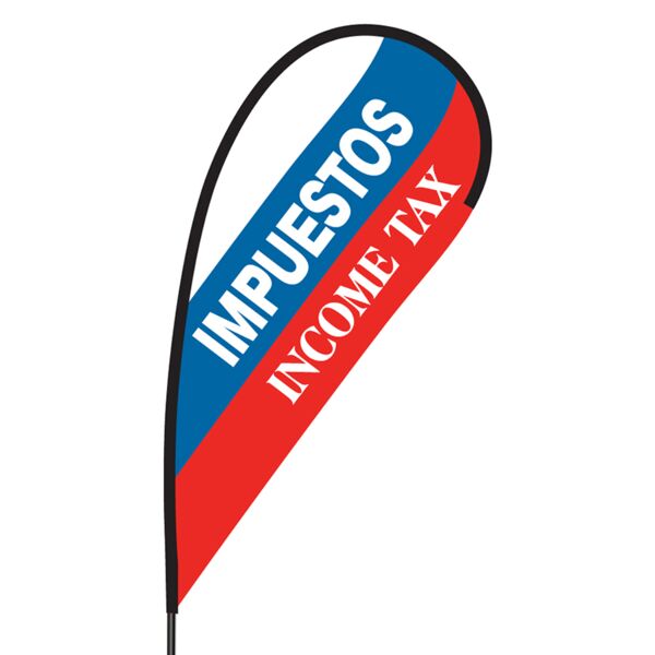 Impuestos Income Tax Flex Blade Flag - 09' Single Sided Thumbnail