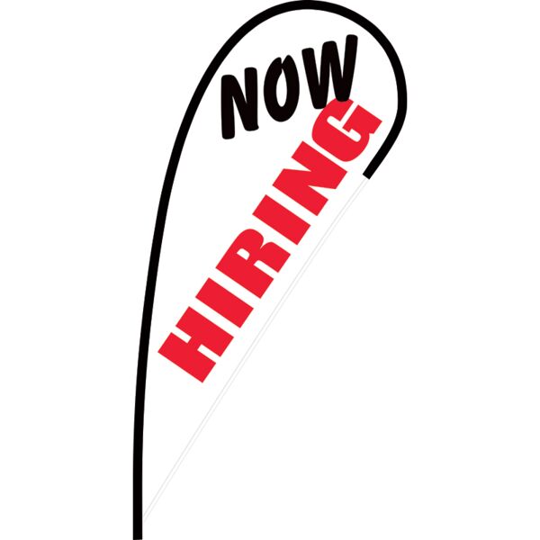 Now Hiring Flex Blade Flag - 12' Thumbnail