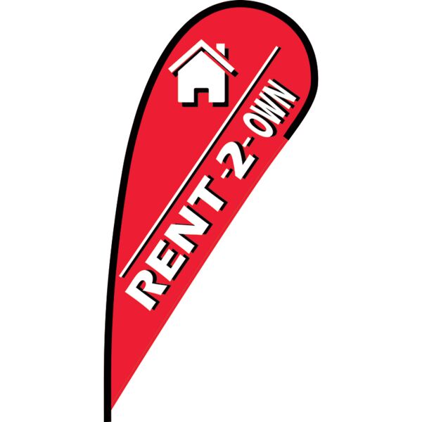 Rent to Own Flex Blade Flag - 12' Thumbnail