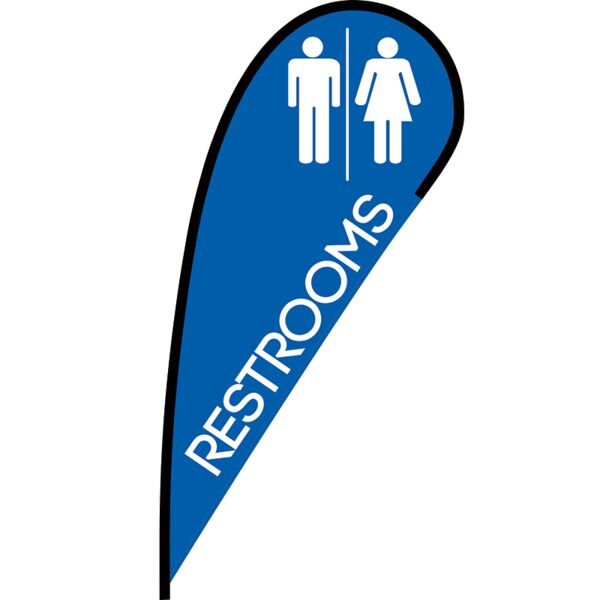 Restrooms Flex Blade Flag - 12' Thumbnail