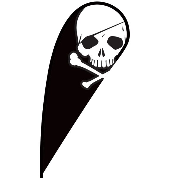 Skull Flex Blade Flag - 12' Thumbnail